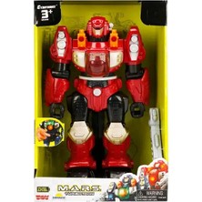 Sunman Happy Kid M.a.r.s. Sesli ve Işıklı Yürüyen Turbotron Robot 30 cm 06175 Kırmızı