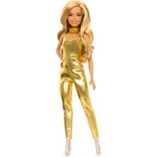 Barbie Büyüleyici Parti Bebekleri - Altın Rengi Tulumlu Sarı Saçlı, Barbie Fashionistas Bebek HRH19