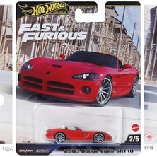 Hot Wheels Fast-Furious Premium Araba 2003 Dodge Viper SRT10 HNW46-JBL85