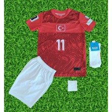 Moda Türkiye A Milli Takım 2026 Kenan Yıldız Kırmızı Çocuk Forması 4'lü Set