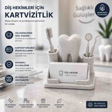 Diş Hekimleri Için 3D Baskı Kartvizitlik ve Masaüstü Düzenleyici – Diş Temalı Kalemlik ve Kartlık