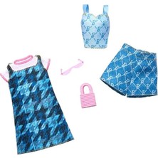 Barbie 'nin Kıyafetleri 2'li Paket FYW82 - Mavi Elbise HRH45