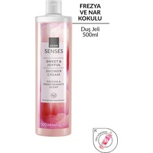 Avon Senses 500 ml Krem Duş Jeli Sweat & Joyful Frezya ve Nar Kokulu Nemlendirici Etkiyle