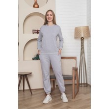 Asel Regular Fit Normal Kalıp Lacivert Iki Iplik Penye Cepli Eşofman Takımı
