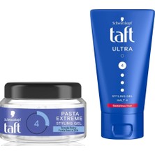 Taft Amonyaksız Saç Jölesi Pasta Extreme 250 ml + Ultra Styling Gel No:4 150 ml Vegan Hacim ve Dolgunluk