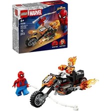 LEGO ® ǀ Marvel Örümcek Adam Vs. Ghost Rider Motosikleti 76335 - 6+ Yaratıcı Oyuncak Yapım Seti (72P