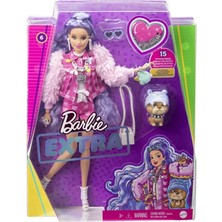 Barbie Extra Mor Saçlı Bebek