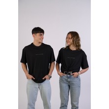Oversize Unisex Siyah Basic  – Tişört Günlük Rahat Kalıp | Don-Kayde