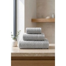 United Colors Of Benetton BE-0829ST-GY  %100 Pamuk Gri 3 Lü Set, 30X50 Cm, 50X90 Cm, 70X140 cm Havlu Seti