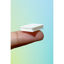 Aysluka Minyatür Kitap, Mini Kitap, Kalınlık 0.4cm(4mm), 2cm x 1.3cm -10 Adet Beyaz