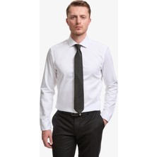 Pierre Cardin Erkek Beyaz Italyan Yaka Slim Fit Basic Gömlek 50325328-VR013