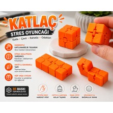 Stres Oyuncağı – Katlanabilir Fidget Oyuncak – Turuncu Hareketli Masa Oyuncağı – Infinity Küp Oyuncak