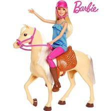 Barbie ve Güzel Atı Oyun Seti Aksesuarlı ve Güzel At Figür FXH13