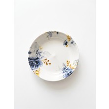 Maia Porselen 13 cm Çiçek Desenli Çerez Tabağı  - 6 Adet