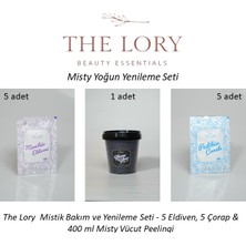 The Lory Mistik Bakım ve Yenileme Seti - 5 Eldiven, 5 Çorap & 400 ml Misty Vücut Peelingi