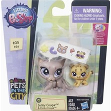 Littlest Pet Shop Miniş ve Yavrusu Sunny Cougar,cubby Cougar Minişler Pet Shop Orijinal Minişler Lps