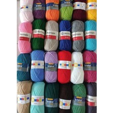 24 Adet Bonbon Kristal Kartopu Kristal Karışık Renk Lif Ipi El Örgü Ipliği (Görsel Temsilidir)