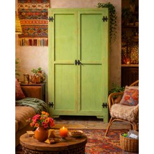 Ev Perisiyim Vintage Ahşap Dolap & Kitaplık