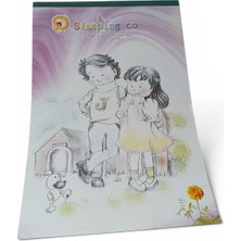 Hureggo Retro Sleeping Co Çizgili Koleksiyonluk Mektup Bloku - 25X17 cm 30 Sayfa