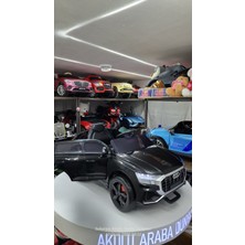 Babyhope 445 Audi Q8 12V Akülü Araba Mat Siyah Eva Teker Tablet Ekran Uzaktan Kumandalı