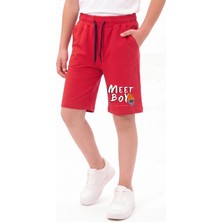 Fyk Kids Basketbol Baskı Detaylı Beli Lastikli Çift Cepli Yazlık Erkek Çocuk Kapri