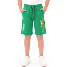 Fyk Kids Sports Baskı Detaylı Beli Lastikli Çift Cepli Yazlık Erkek Çocuk Kapri