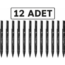 Uni-Ball Pin Brush Fırça Uçlu Kalem BR-200 Black 12 Li Paket