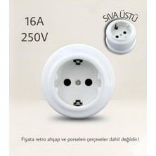 Nexo Porselen Yuvarlak Priz Beyaz