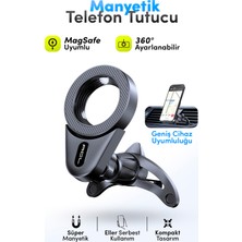 Acl T-111 Magsafe Manyetik Araç Içi Telefon Tutucu – Havalandırma Izgarası Uyumlu, Katlanabilir, 360° Ayarlanabilir, Güçlü Mıknatıslı Telefon Tutacağı