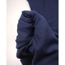 Kumaş Parça Lacivert Interlok Penye Kumaş Ince Esnek Sıkı Örgülü Bluzluk & Elbiselik En: 145CM