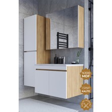 Teta Home Tokyo 80 Cm Mdf Banyo Dolabı Seti +Boy Dolabı