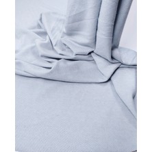 Kumaş Parça Açık Buz Mavisi Interlok Jakarlı Örme Kumaş Esnek Yumuşacık Hırkalık & Bluzluk En: 140CM
