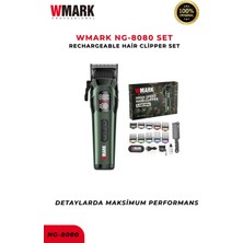 Wmark NG-8080 Set Professional Hair Clipper Set-Yeşil | Güçlü Motor & Hassas Kesim & Profesyonel