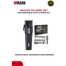 Wmark NG-8080 Set Professional Hair Clipper Set-Mavi | Güçlü Motor & Hassas Kesim & Profesyonel