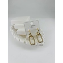 Uray Store Zirkon Taşlı Pirinç Zirkon Küpe - KP00355