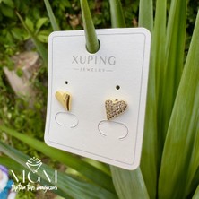 Uray Store Xuping Taşlı Taşsız Kalp Küpe - KP00202