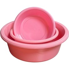 Srt 3'lü Saklama Kabı Seti–iç Içe Geçmeli Badya / Leğen – Mutfak ve Ev Içi Kullanım – Plastik Pratik Set