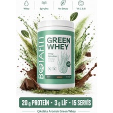 Green Whey Çikolata: 20G Protein ve 4g Lif Desteği – Whey Proteini, Inülin Lif, Spirulina, Krom Pikolinat Içeren Toz Ürün.