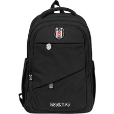 Beşiktaş Orijinal Lisanslı Cep Detaylı Siyah Sırt Çantası