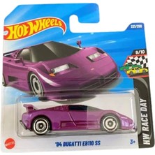 Hot Wheels Case L 2025 '94 Bugatti EB110 Ss Short Card Purple Hw Race Day 1:64 Diecast Araba