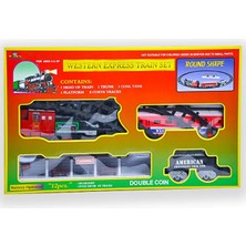 Pasifik Toys Western Express 12 Parça Işıklı ve Sesli 3lü Tren Seti 7019