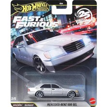 Hot Wheels Premium Fast & Furious 25. Yıl Mercedes-Benz 500 Sel 1:64 Diecast Model Araba