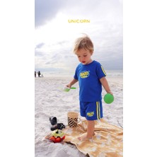 Unicorn Kids Unicornkids Mavi Çocuk Tshirt Şort Takım