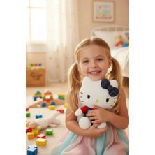 Miniso Sanrio Lisanslı Hello Kitty Peluş Oyuncak 35 cm – Oturan Yumuşacık Kıyafetli Tasarım