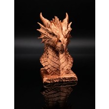 Marchen Collection Ejderha Figürü, 3D Baskı Ejderha Biblosu, Bronz Renk 10CM