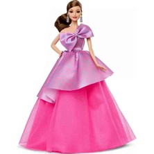 Barbie Doğum Günü Bebeği HJX01 - Fiyonk Elbiseli Barbie JBJ08