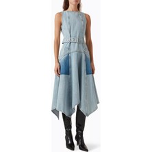 3.1 Phillip Lim Ghost Patch Kemerli Denim Kadın Elbise