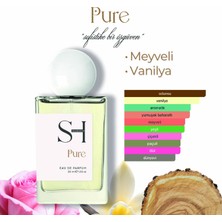 Sh Fragrances Pure Edp Kadın Parfüm| Meyveli | Bergamot | Meyveli-Vanilya | Gül-Frezya | PAÇULI,50ML