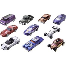 Hot Wheels 10'lu Karışık Diecast Araba Seti 1:64 Ölçekli Metal Gövde ile Gerçekçi Detaylar