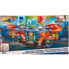 Hot Wheels Mega Araba Yıkama Kulesi HDP05 Renk Değiştiren Arabalar ile Eğlenceli Oyun Seti